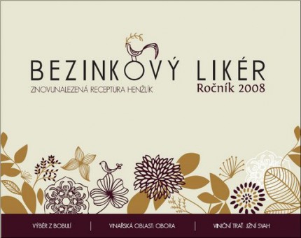 Bezinkový likér - etiketa 2008