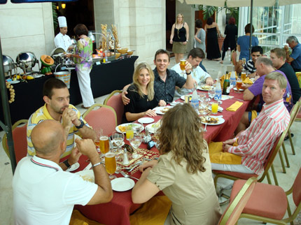 Brunch v Marriotu - náš stůl