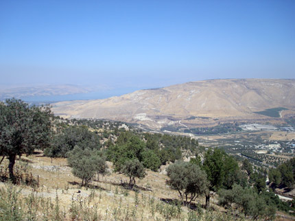 Golanské výšiny a Tiberské "moře"