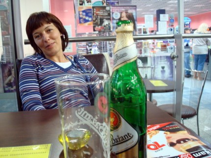 Ivan a Jana na pivě :)