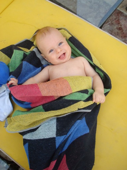 Plaváček - v ručníku